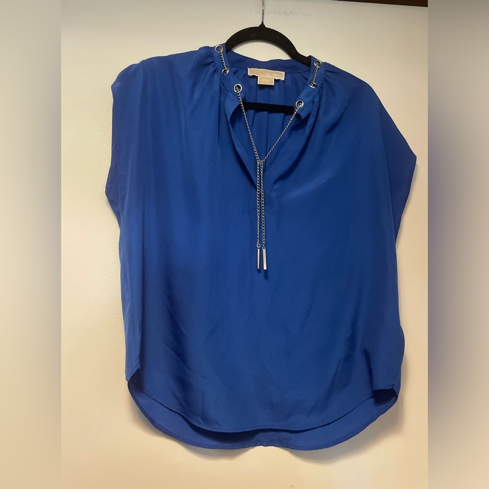 Micheal Kors Blue Short Sleeve Shirt Size Medium